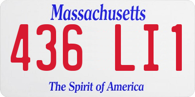 MA license plate 436LI1