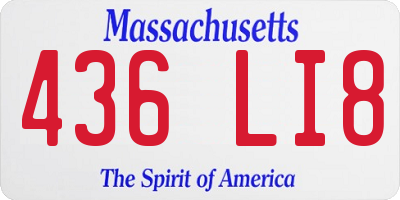 MA license plate 436LI8