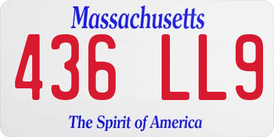 MA license plate 436LL9