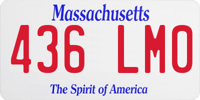 MA license plate 436LM0