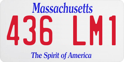 MA license plate 436LM1