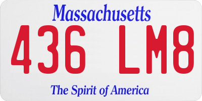 MA license plate 436LM8