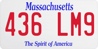 MA license plate 436LM9