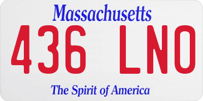 MA license plate 436LN0