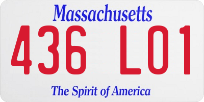 MA license plate 436LO1