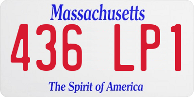 MA license plate 436LP1