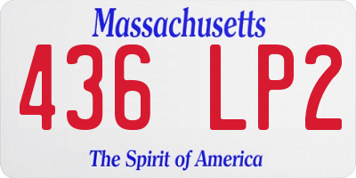 MA license plate 436LP2