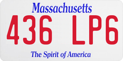MA license plate 436LP6