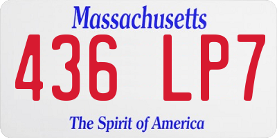 MA license plate 436LP7