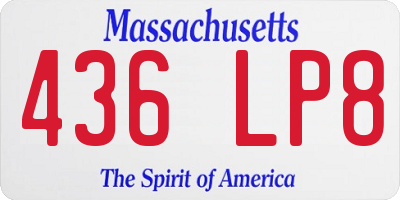 MA license plate 436LP8