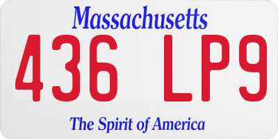 MA license plate 436LP9