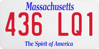 MA license plate 436LQ1