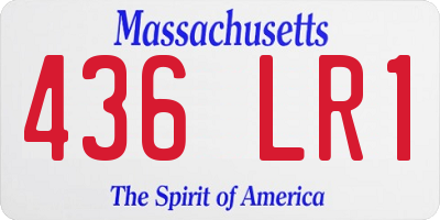 MA license plate 436LR1