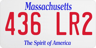 MA license plate 436LR2