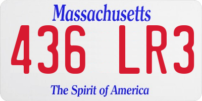 MA license plate 436LR3