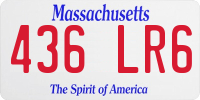 MA license plate 436LR6