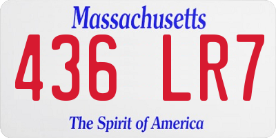 MA license plate 436LR7