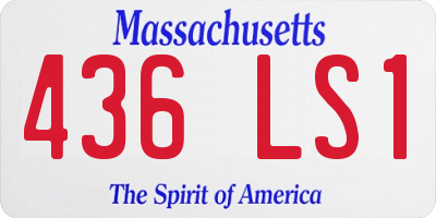 MA license plate 436LS1