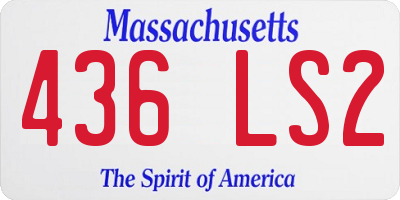 MA license plate 436LS2
