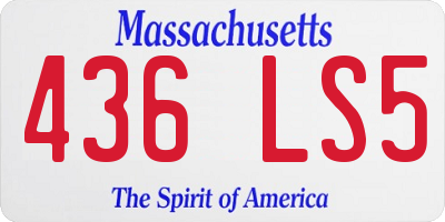 MA license plate 436LS5