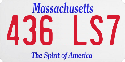 MA license plate 436LS7