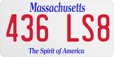 MA license plate 436LS8