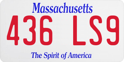 MA license plate 436LS9