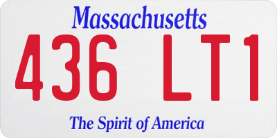 MA license plate 436LT1