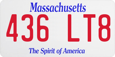 MA license plate 436LT8
