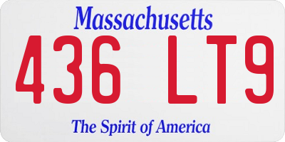 MA license plate 436LT9