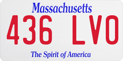 MA license plate 436LV0