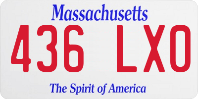 MA license plate 436LX0