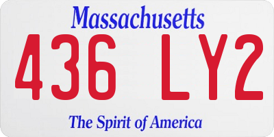 MA license plate 436LY2