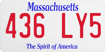 MA license plate 436LY5