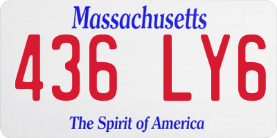 MA license plate 436LY6