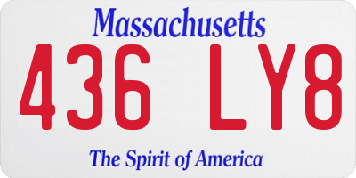 MA license plate 436LY8
