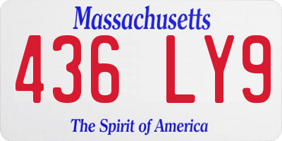 MA license plate 436LY9