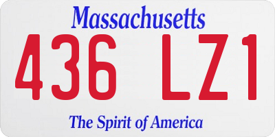 MA license plate 436LZ1