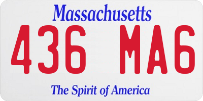 MA license plate 436MA6