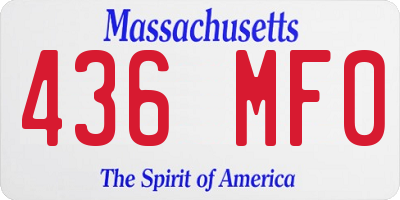 MA license plate 436MF0