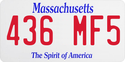 MA license plate 436MF5