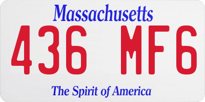 MA license plate 436MF6
