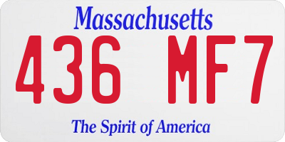 MA license plate 436MF7