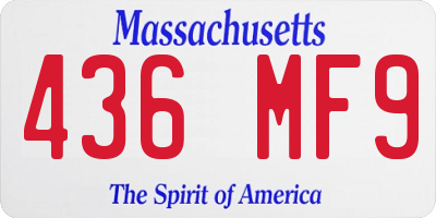 MA license plate 436MF9