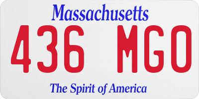MA license plate 436MG0