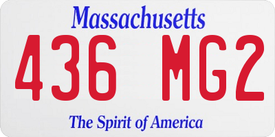 MA license plate 436MG2