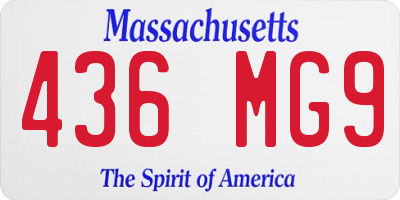 MA license plate 436MG9