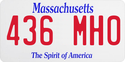 MA license plate 436MH0