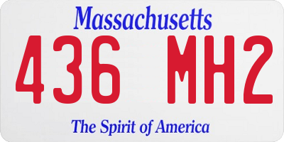 MA license plate 436MH2