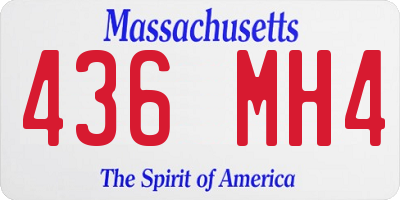 MA license plate 436MH4